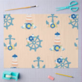 Design der floralen nautischen Serie 4 Seidenpapier (Basteln)