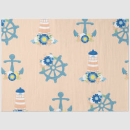 Design der floralen nautischen Serie 4 Seidenpapier