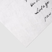 Design der französischen Handschrift und Rote Rose Seidenpapier (Ausschnitt)