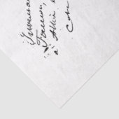 Design der französischen Handschrift und Rote Rose Seidenpapier (Ausschnitt)