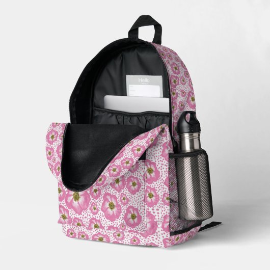 Design der freilebenden Rose im Rucksack (Rückseitige Ecke links (Offen) )