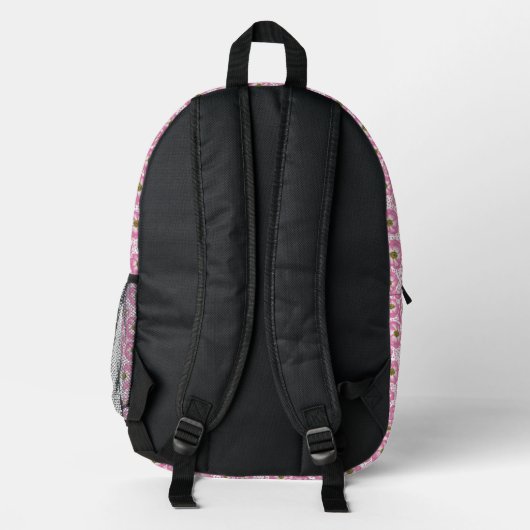 Design der freilebenden Rose im Rucksack (Rückseite)