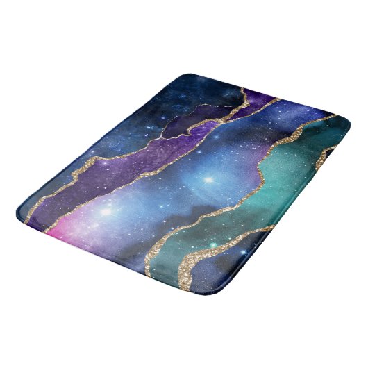 Design der Galaxy Agate Serie 13 Badematte (Schrägansicht)