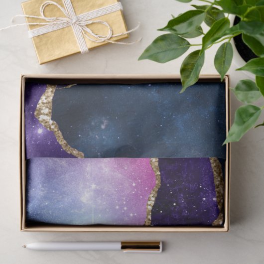 Design der Galaxy Agate Serie 14 Seidenpapier (Geschenk)