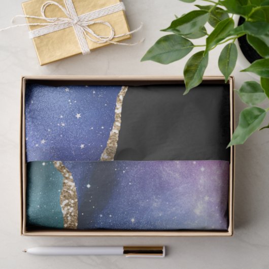 Design der Galaxy Agate Serie 15 Seidenpapier (Geschenk)