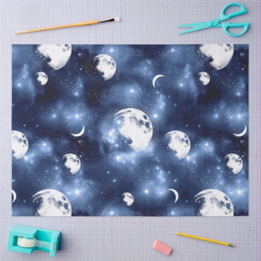 Design der Galaxy Moon Serie 7 Seidenpapier (Basteln)