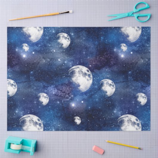 Design der Galaxy Moon Serie 8 Seidenpapier (Basteln)