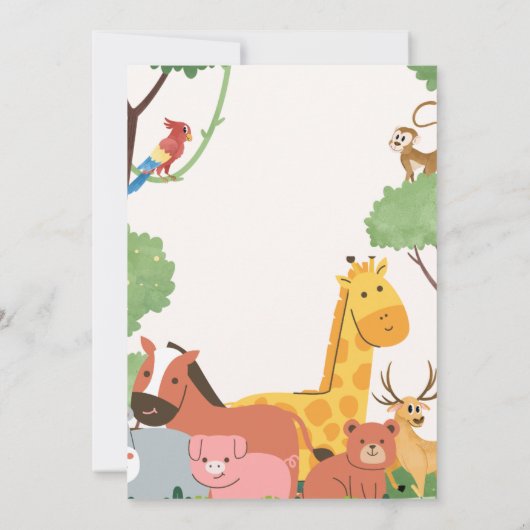 Design der Geburtskarte Einladung (Rückseite)