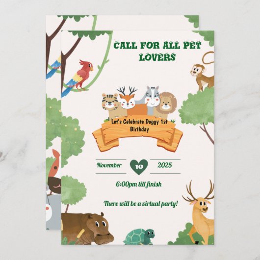 Design der Geburtskarte Einladung (Vorne/Hinten)