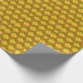 Design der gelben Blumen Geschenkpapier (Ecke)