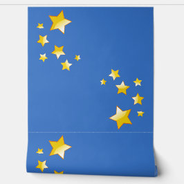 Design der gelben Fünf-Punkte-Sterne Tapete