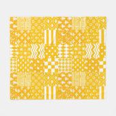 Design der gelben, gelben, gemischten Muster Fleecedecke (Vorderseite (Horizontal))