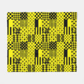 Design der gelben, gemischten Muster Fleecedecke (Vorderseite (Horizontal))