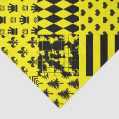 Design der gelben, gemischten Muster Seidenpapier (Ausschnitt)