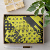 Design der gelben, gemischten Muster Seidenpapier (Geschenk)