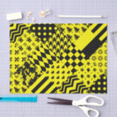 Design der gelben, gemischten Muster Seidenpapier (Handwerk)