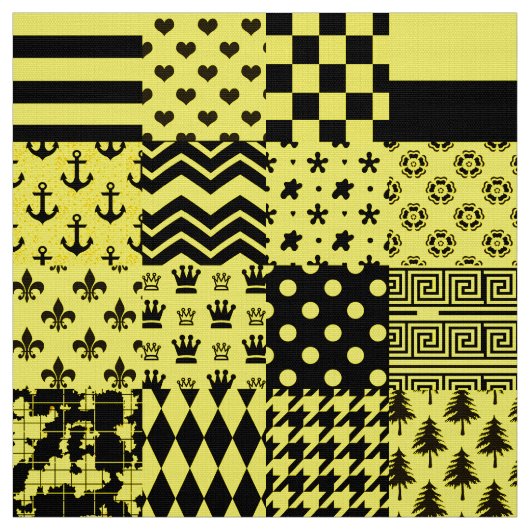Design der gelben, gemischten Muster Stoff (Muster)
