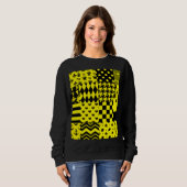 Design der gelben, gemischten Muster Sweatshirt (Vorne ganz)