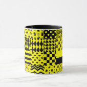 Design der gelben, gemischten Muster Tasse (Zentrum)