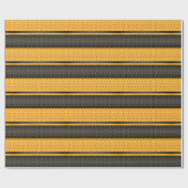 Design der gelben und schwarzen Polka-Türstreifen Geschenkpapier (Flach)