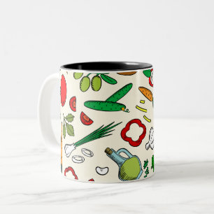 Design der Gemüse Zwei-Tone-Kaffee-Tasse Zweifarbige Tasse