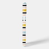 Design der geometrisch-weißen, schwarzgelben Strei Case-Mate iPhone Hülle (Rückseite / Rechts)