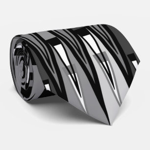 Design der geometrischen Grau- und Schwarzwalge, Krawatte