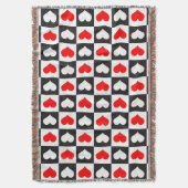 Design der geometrischen Liebe Herzmuster Decke (Vorderseite Vertikal)