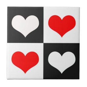 Design der geometrischen Liebe Herzmuster Fliese