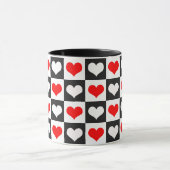 Design der geometrischen Liebe Herzmuster Tasse (Zentrum)