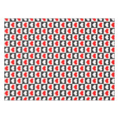 Design der geometrischen Liebe Herzmuster Tischdecke (Vorderseite (Horizontal))