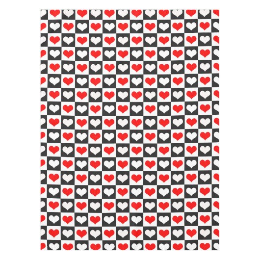 Design der geometrischen Liebe Herzmuster Tischdecke (Vorderseite)