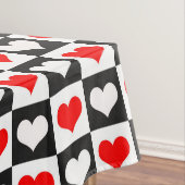 Design der geometrischen Liebe Herzmuster Tischdecke (Beispiel)