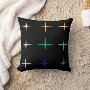 Design der geometrischen Stars des Retro-Mid-Centu Kissen