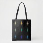 Design der geometrischen Stars des Retro-Mid-Centu Tasche (Vorderseite)