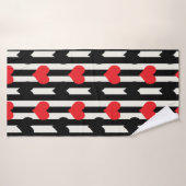 Design der gestrichenen roten Liebe Herzmuster Badehandtuch (Badehandtuch)