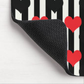 Design der gestrichenen roten Liebe Herzmuster Mousepad (Ecke)