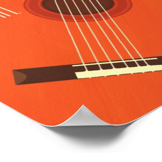 Design der Gitarre- und Musikgrafik Poster (Ecke)