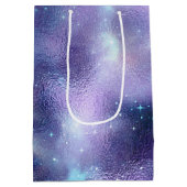 Design der glänzenden Galaxy-Serie 2 Mittlere Geschenktüte (Rückseite)