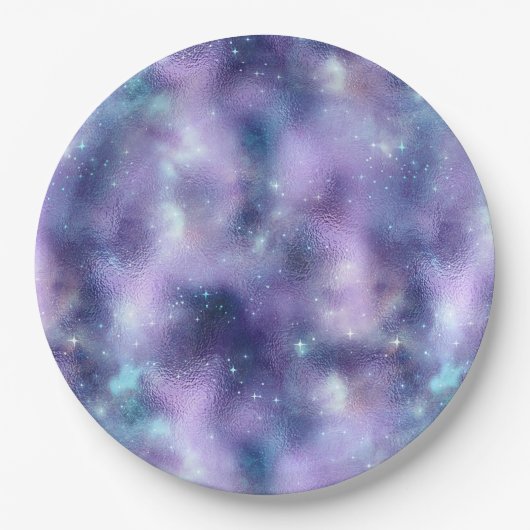 Design der glänzenden Galaxy-Serie 2 Pappteller (Vorderseite)
