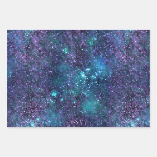 Design der glänzenden Galaxy-Serie 3 Geschenkpapier Set (Vorderseite 2)