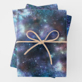 Design der glänzenden Galaxy-Serie 3 Geschenkpapier Set (Beispiel)
