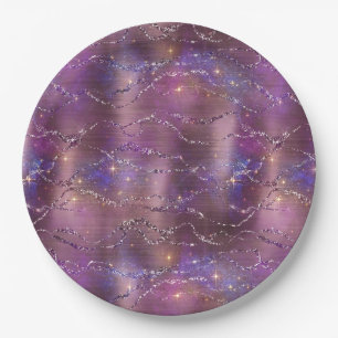 Design der glänzenden Galaxy-Serie 5 Pappteller