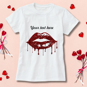 Design der Glitzer-Lippen T-Shirt