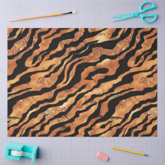 Design der Glitzer Tiger Serie #2 Seidenpapier (Basteln)