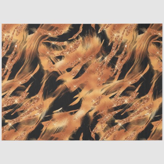Design der Glitzer Tiger Serie #5 Seidenpapier (Vorderseite)