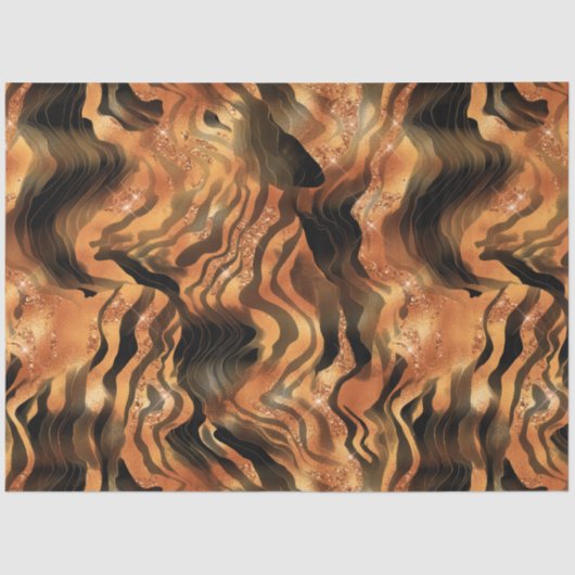 Design der Glitzer Tiger Serie #7 Seidenpapier (Vorderseite)