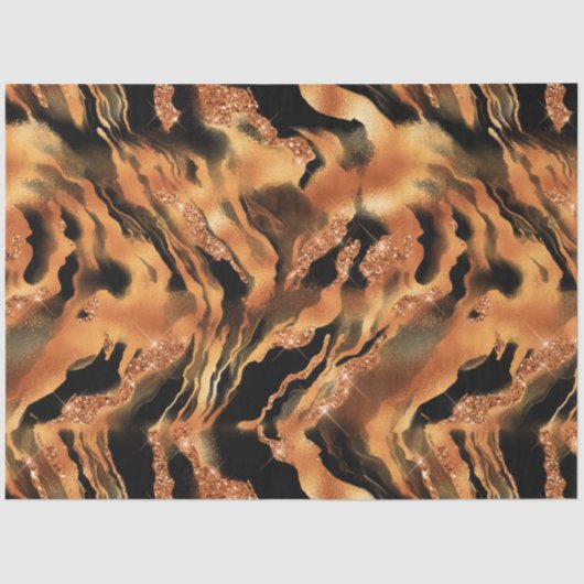 Design der Glitzer Tiger Serie #8 Seidenpapier (Vorderseite)