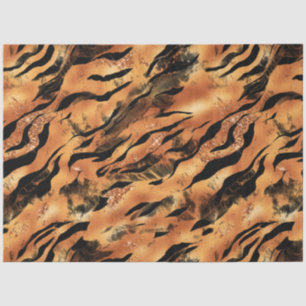 Design der Glitzer Tiger Serie #9 Seidenpapier