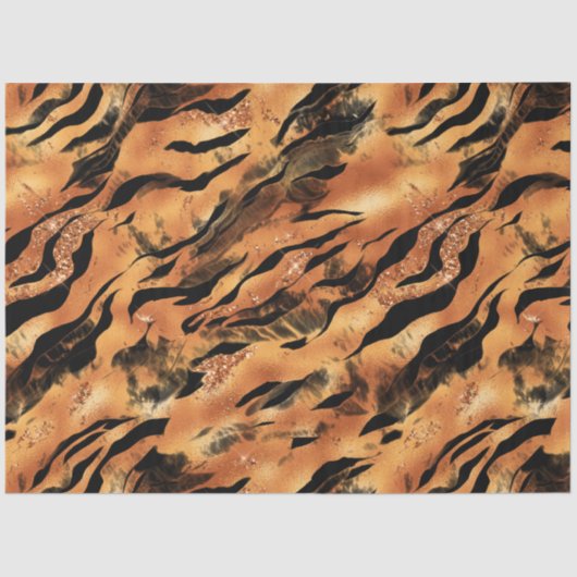 Design der Glitzer Tiger Serie #9 Seidenpapier (Vorderseite)